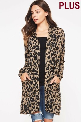 leopard sweater cardigan