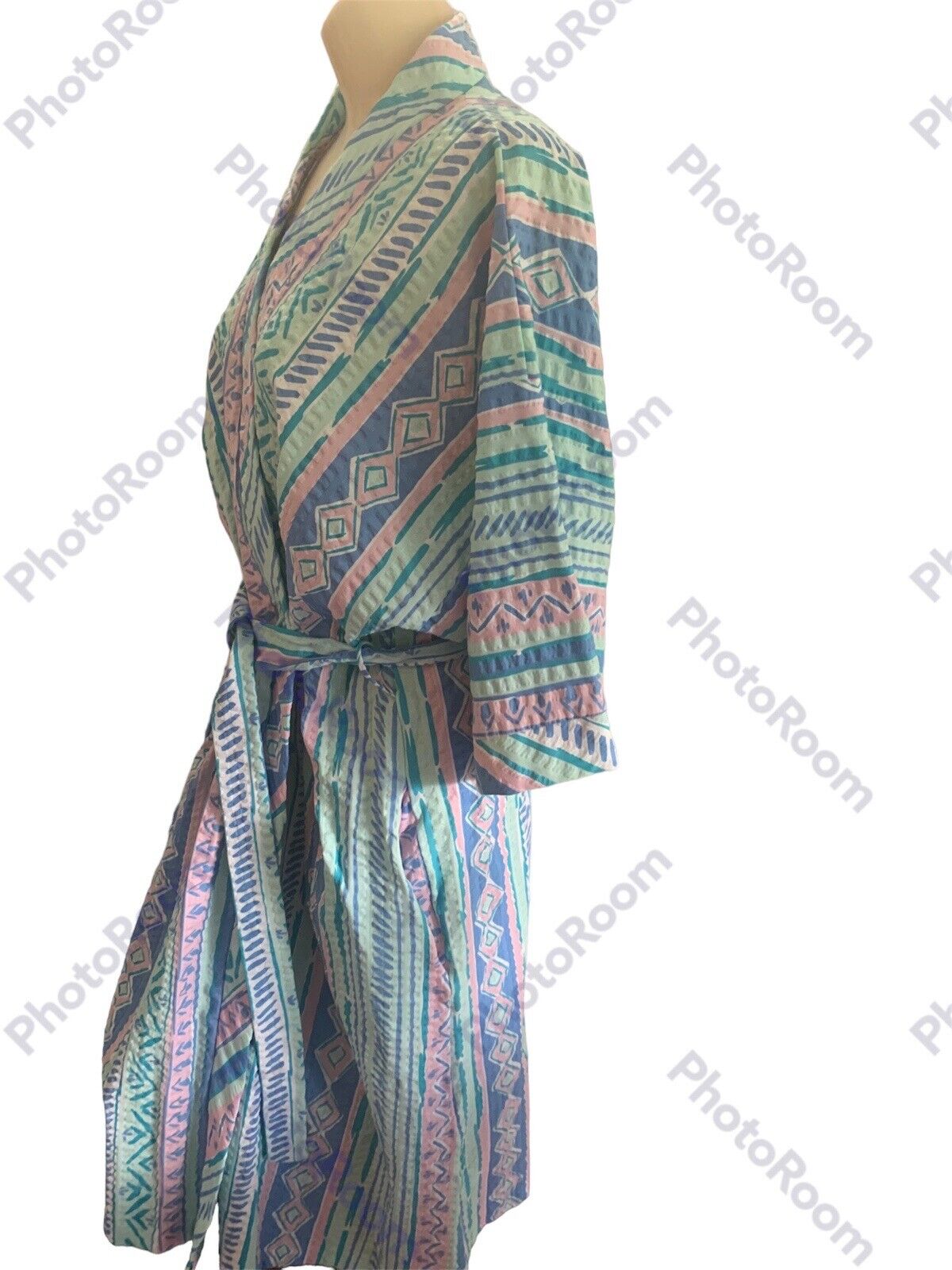 Vintage Miss Elaine at Home Robe Size L Multi-col… - image 4