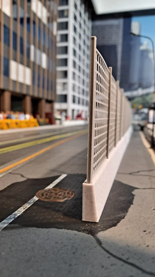 Paredes y cercas para orugas de coche ranura escala 1/32 - MONTAJE EN SUPERFICIE 4 piezas Scalextric SCX Foto 3 de 4