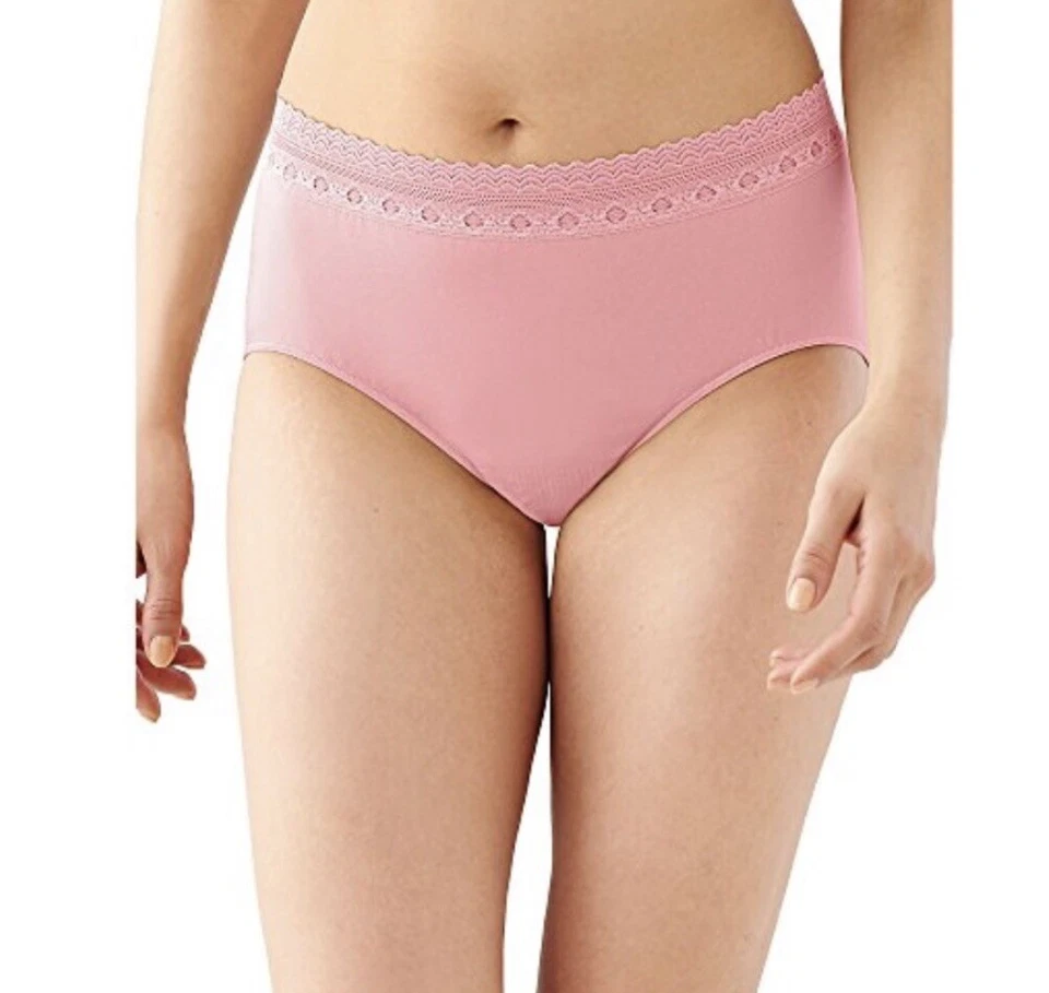 New BALI 3-PACK Women's Comfort Revolution Seamless Lace Brief Panties  Sz 6 / 7 - Image 2 of 4