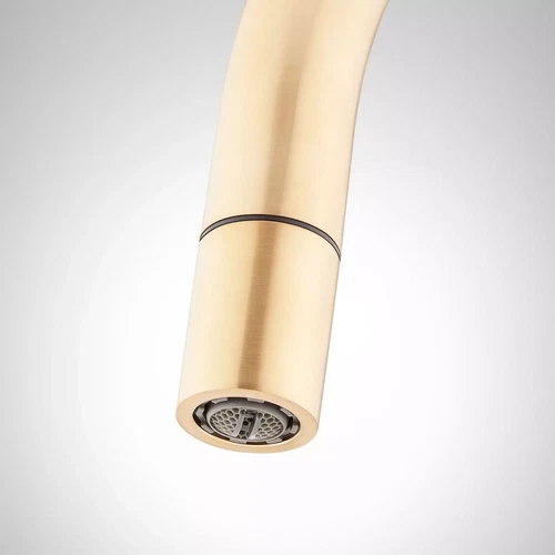Signature Hardware Ravenel 1 hole Pull Down Bar Faucet Brushed Gold SHXCRA137BG - Picture 5 of 8