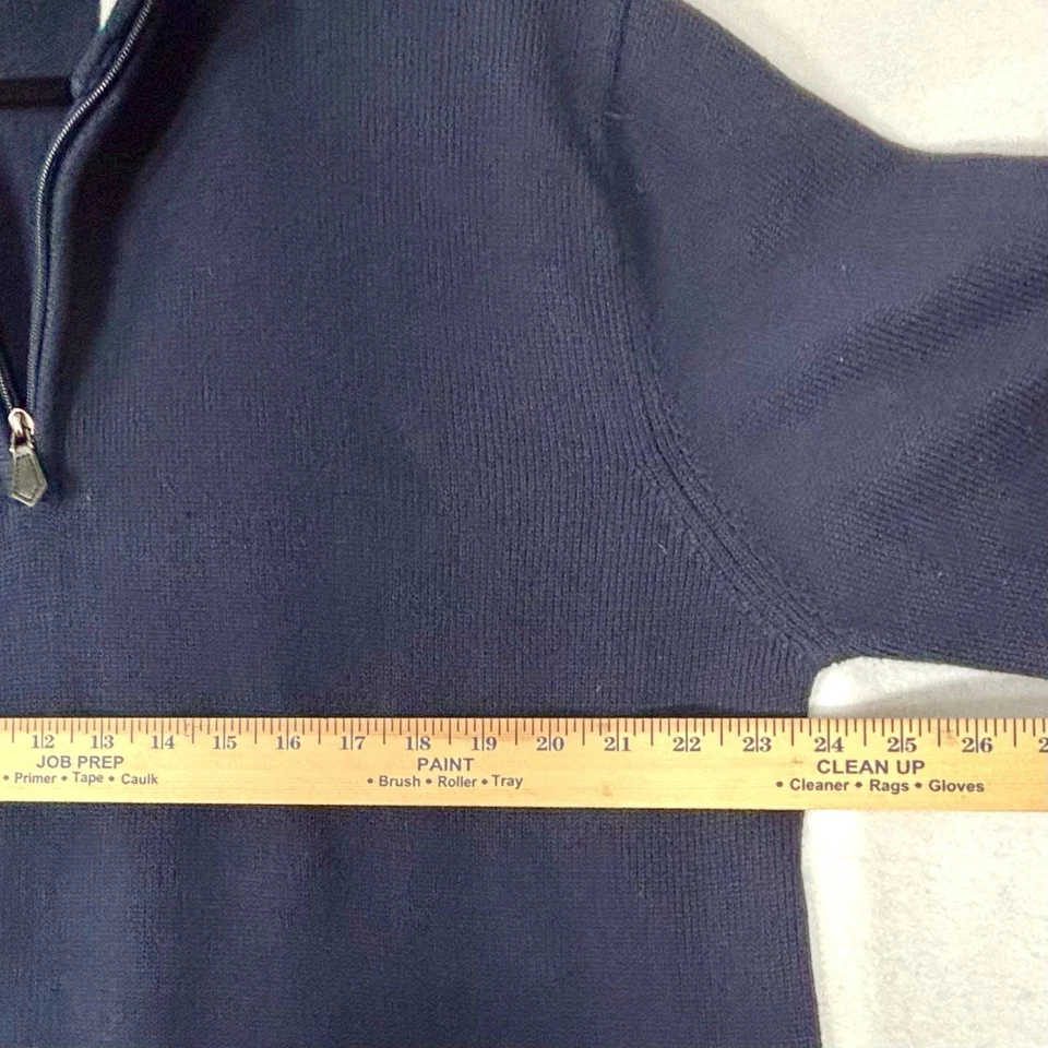 Suéter tejido jersey cremallera cuarto EDWARDS para hombre XL azul marino Foto 4 de 4