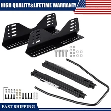 Racewill Universal Racing Seat Bracket with Seat Slider, Side Mounting Bracket