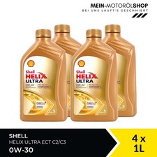 Shell Helix Ultra ECT C2 C3 0W-30 VW 507 504 PORSCHE C30 4x1 litri = 4 litri