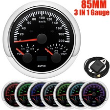 85mm Boat Car 3 In 1 Gauge Gps Speedometer 0-200kmh With Fuel Level Voltmeter 85mm Boat Car 3 In 1 Gauge Gps Speedometer 0-200kmh With Fuel Level Voltmeter