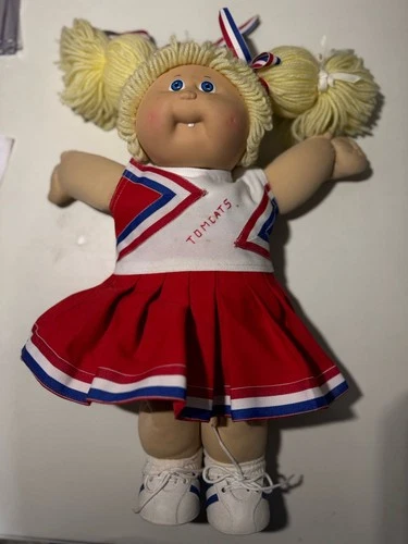 Cabbagepatch Kids Vintage Toy 1980s Cheerleader Blonde Hair Blue Eye