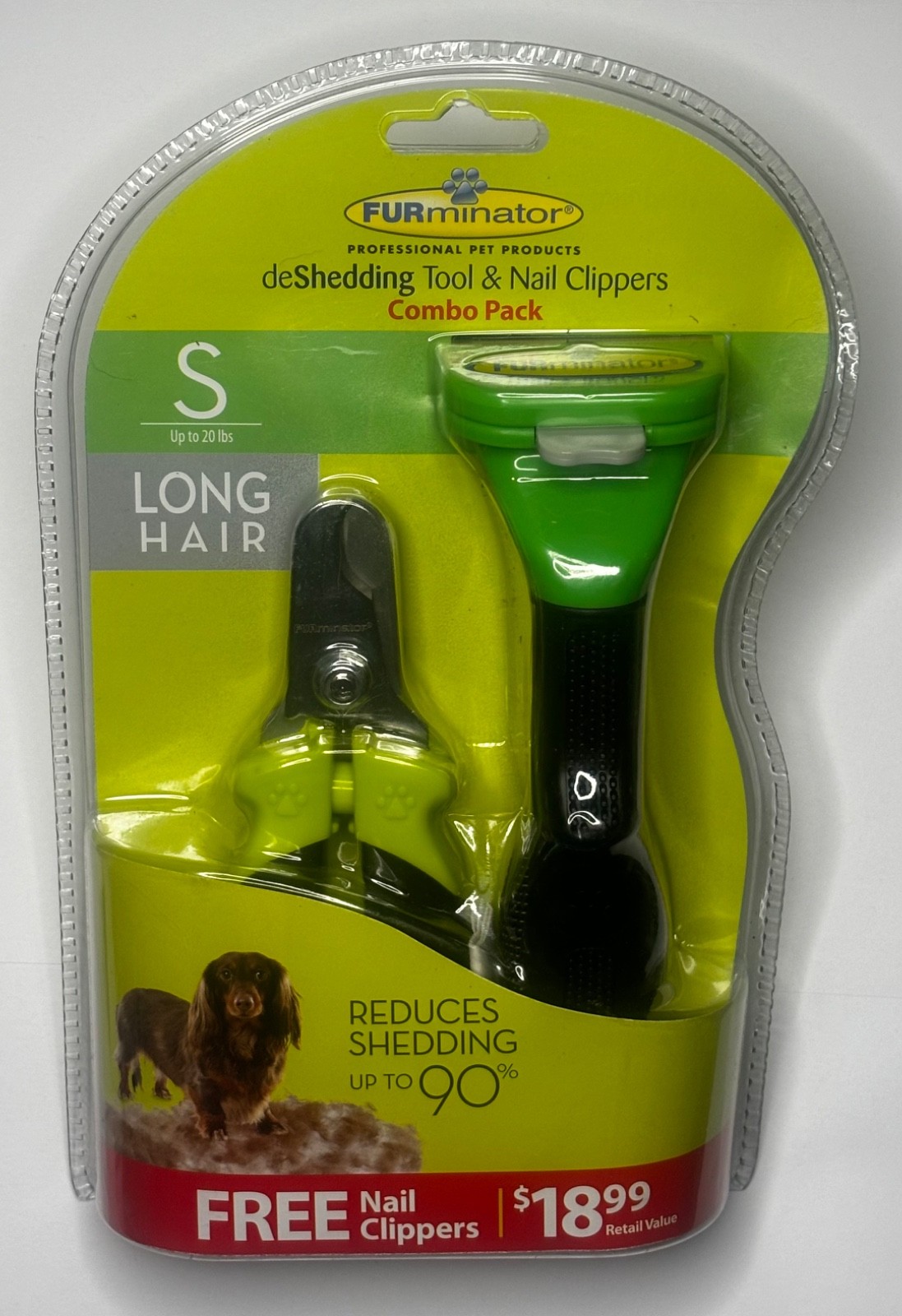 Furminator Pro Deshedding Tool Combo for Small Dogs, Long Ha