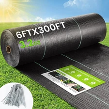 Weed Barrier Fabric, 6x300ft Landscape Fabric, 3.2oz Heavy Duty Durable Woven