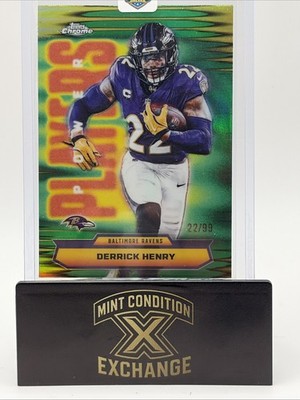 2025 Topps Chrome Derrick Henry JERSEY MATCH Power Player Green Refractor #22/99