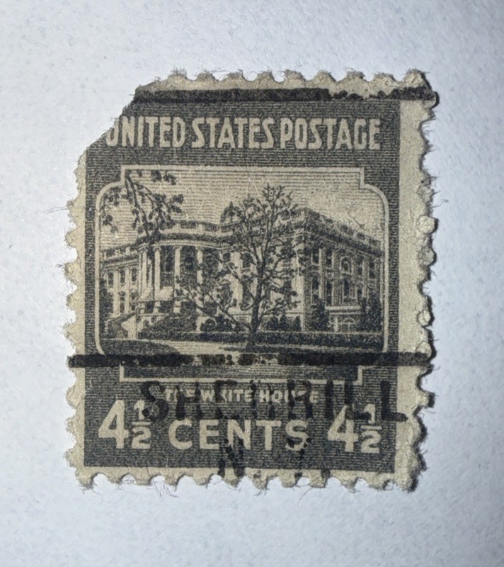 SEATTLE WASH PRECANCEL TYPE 255 SC 809 WHITE HOUSE PREXY SHERRILL N.Y