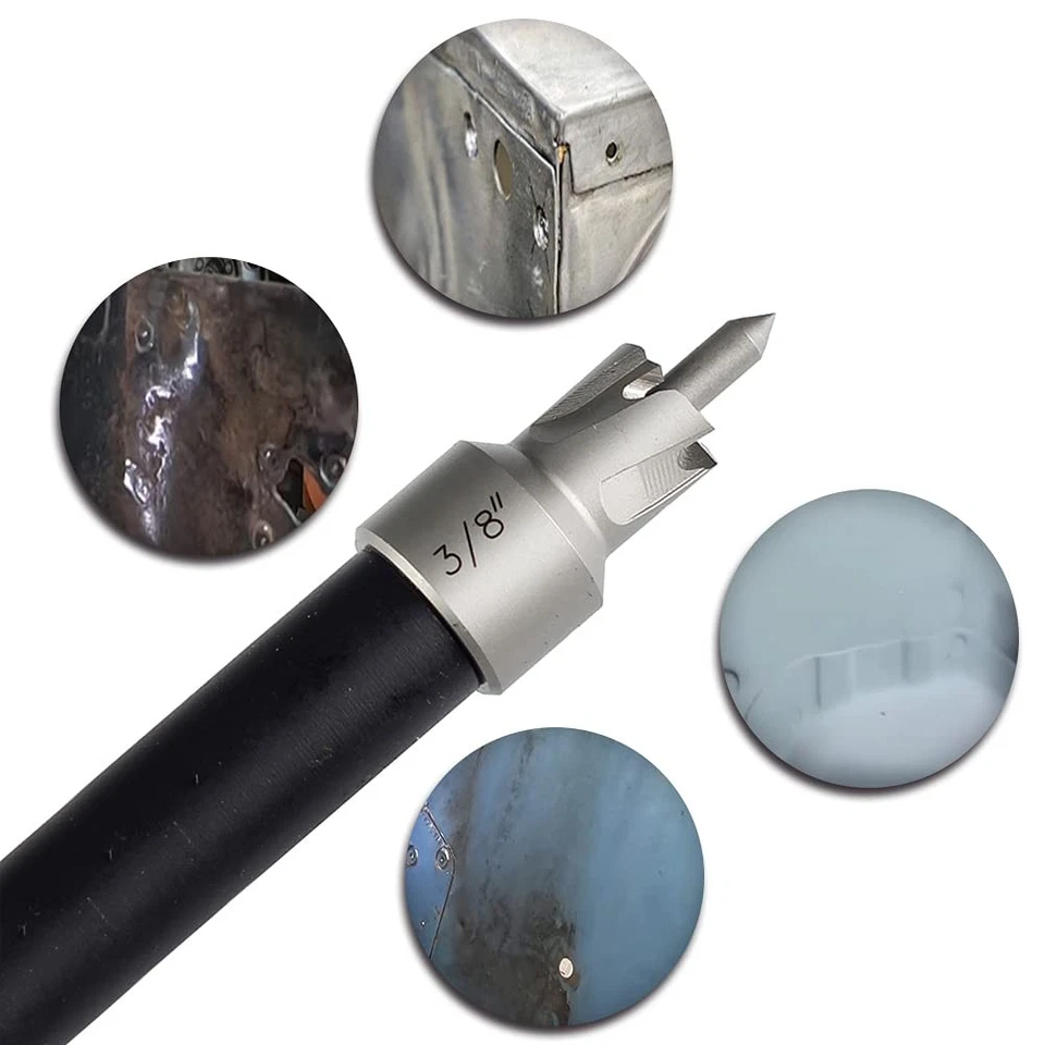 Juego de cortador de soldadura por puntos paquete de 5 removedor HSS de 3/8 pulgadas soldadura chapa metálica agujero dri... Foto 3 de 4