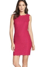 ADRIANNA PAPELL Women s Size 8 Laced Sheath Evening Dress Boat Neck Feminine