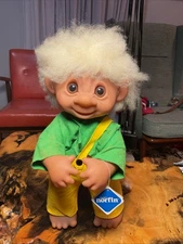 VTG 1979 Norfin Dam Troll 17" Dam Giant  White Haired Henry Doll 806 TAG EXCELLT