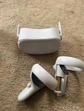 Meta Quest 2 VR Headset + Controllers (missing Backpieces)