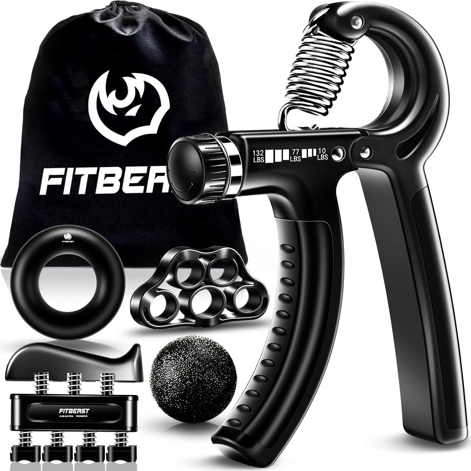 FitBeast Hand Grip Strengthener 5pc kit