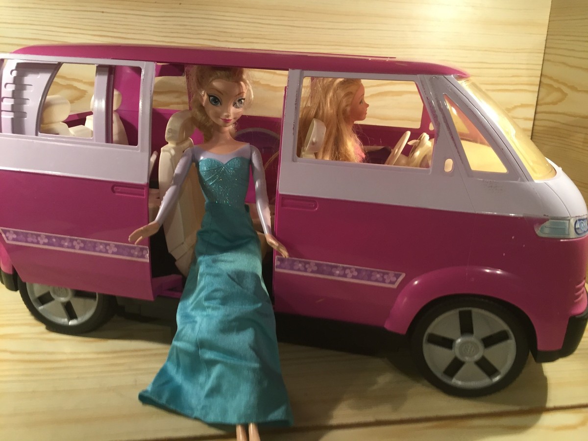 Mattel 2002 Barbie VW Volkswagen Microbus Car Vehicle Working Horn