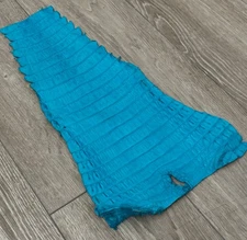 Turquoise Genuine Caiman Crocodile Tail belly Hide Leather alligator Croc 625
