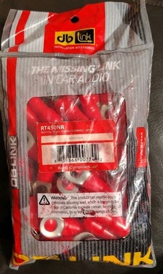 DB Link 4 Gauge Nickel-Plated Red Ring Terminals.