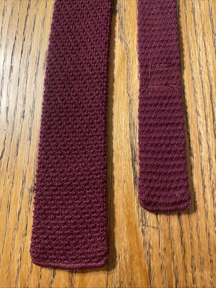 Vintage Usado en Excelente Condición Wm. Fox & Bro. Calcetín de lana tejido corbata ajustado cuadrado hecho en EE. UU. Foto 4 de 4