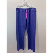 FIGS Livingston Scrub Pants Womens L Purple Pink Drawstring Technical Collection