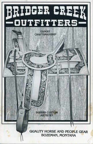 Nice BRIDGER CREEK OUTFITTERS Saddle Catalog & Price List 1987