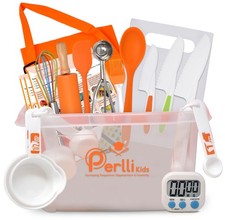 Kids Real Cooking Set for Cooking and Baking 31 Pc. Gift for Junior Chef wi...