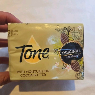 Tone Original Cocoa Butter With Vitamin E Bar Soap 4.25 Oz (1) Pack Of 2 Sealed