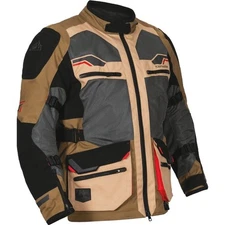 Tourmaster Horizon Line Ridgecrest Textile Motorcycle Jacket | Tan/Black/Grey