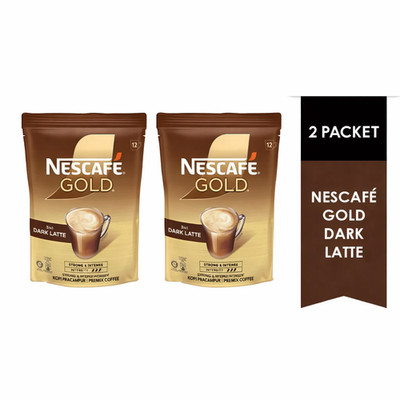 2 Packs NESCAFE GOLD 3 in 1 Dark Latte Instant Premix Coffee FREE SHIPPING!!