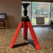 AUTHENTIC VIVITAR 12" Compact Rubberized Spider Tripod HF-SP12-RED