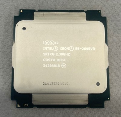 MATCHING PAIR OF INTEL 2.3GHZ 14C 35M E5-2695V3 PROCESSORS / SR1XG