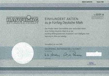 KAUFRING 1991 Erwege D&uuml;sseldorf Erlangen Kaufhaus HEKA 5.000 DM Einkaufsverband