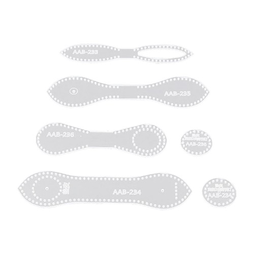 4 Stck. Schlüssel Anhänger Schablone Set Leder Handwerk Schablone DIY Quilten Nähwerkzeug - Bild 3 von 5