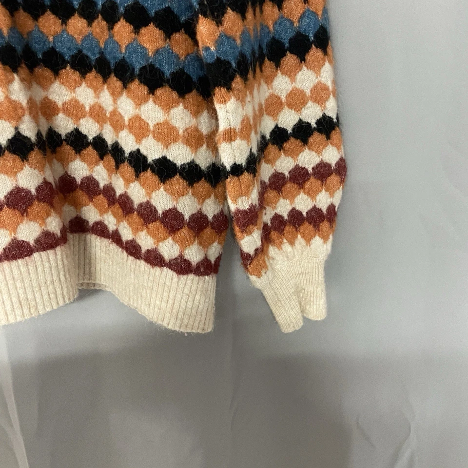 Suéter Pullover Fat Face Mezcla Lana Alpaca Mujer Reino Unido 8 Otoño Geométrico Foto 4 de 4