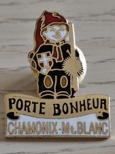 Pin's Chamonix Mont-Blanc..Porte Bonheur.. Signé Alpes Trophées..