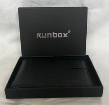 RUNBOX Wallet Men's Slim 7 Credit Card Holder Leather RFID Money Clip New 