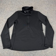 Under Armour Gold Gear 1/2 Zip Pullover Loose Black Womens Small S