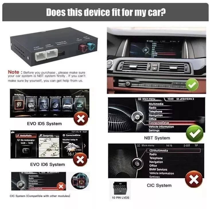 BMW MMI Box NBT/CIC Wireless CarPlay Android Auto – F20 F30 F31 F32 F10 F15 F01 - Image 4 of 4