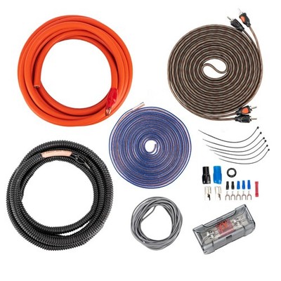 HK4 Premium 4-Gauge Complete Car Amplifier Installation Kit Power, Ground, Re...