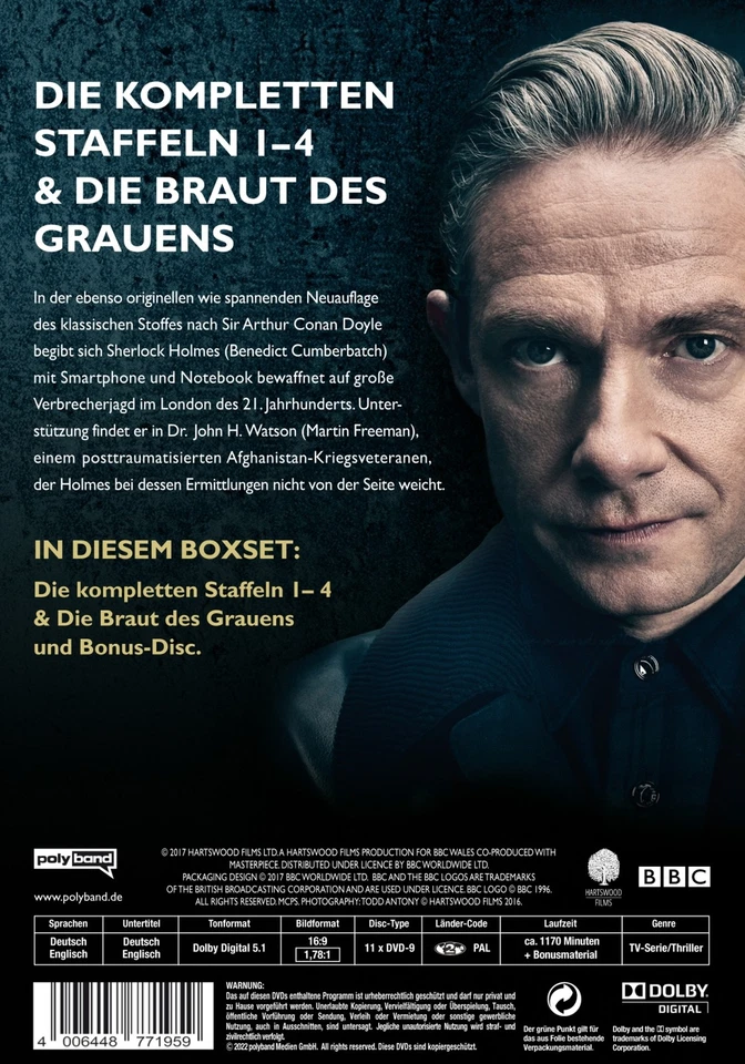 Sherlock - Die komplette Serie: Staffeln 1-4 & Die Braut ... DVD *NEU*OVP* - Image 3 of 4