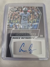2019 Hit Premier Draft Rookie Auto Amani Oruwariye Rc autograph.