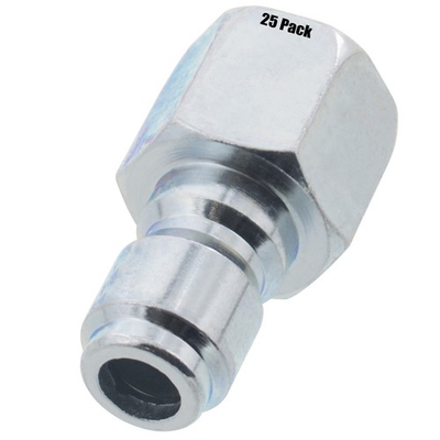 #ad 25 pack of Pressure Washer 3 8quot; Female NPT to Quick Connect Plug Zinc Coupler $54.99
