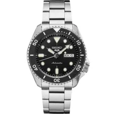 New Seiko 5 Sports SRPD55 Automatic Black Dial Stainless Steel Men’s Watch