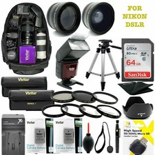 NIKON COOLPIX P1100 77MM ULTIMATE HD 64GB ACCESSORY KIT FLASH/LENSES/BACKPACK
