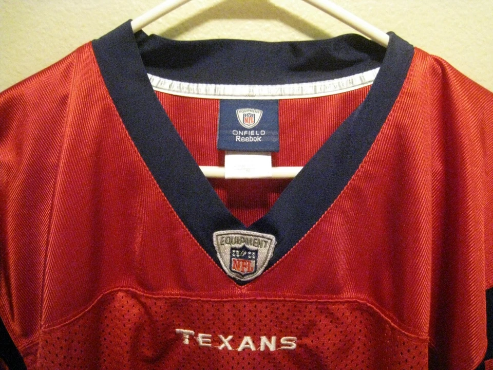 Camiseta deportiva roja cosida Reebok Houston Texans #8 MATT SCHAUB (adulto 50) Foto 2 de 4