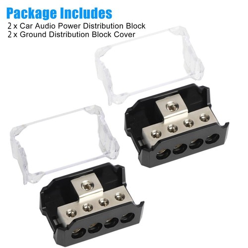 2PCS 1/0 Gauge Input to 2 x 1/0 Gauge Output Power/Ground Distribution Block Set - Picture 8 of 10