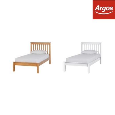 argos white single bed frame