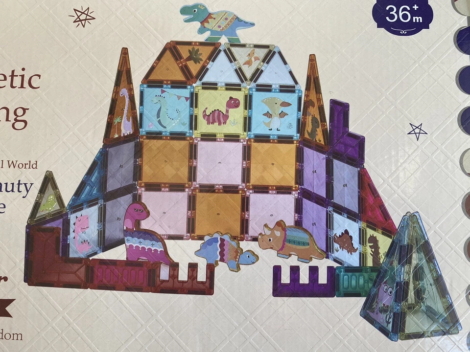 Nocky Magnetic Building Blocks Tiles Animal World - Image 3 of 4