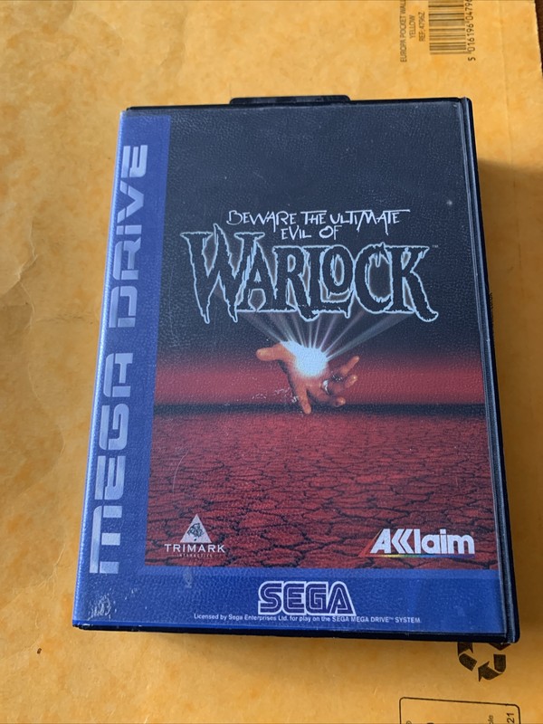 Warlock SEGA Mega Drive Boxed Acclaim 1995 Very Rare Retro Megadrive Boxed