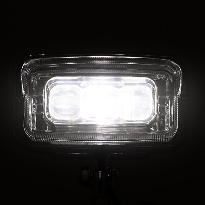 Motorcycle Square Vintage 3 LED'S Headlight Headlamp For Harley